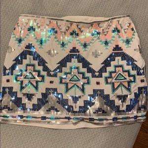 Sequined mini skirt